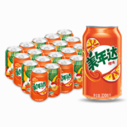 限地区、PLUS会员、有券的上：百事可乐 美年达 橙味碳酸饮料 330ml*20听