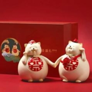 顾居 结婚摆件 c590大喜招财猫