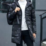 1081 男士中长款迷彩2023年国标90时尚修身显瘦百搭极寒羽绒服