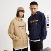 7日10点：CAT 卡特彼勒 秋冬男女同款连帽抽绳时尚潮流户外泼墨休闲棉卫衣