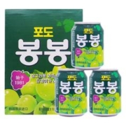 ace 海太 韩国进口海太果肉饮料葡萄橘子草莓桃混合装238ml罐网红果粒饮品