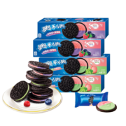 plus会员、需首购:奥利奥（Oreo）夹心饼干 缤纷双果味 双口味装97gX4 零食下午茶 （内容物随机）