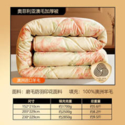 FUANNA 富安娜 100%澳大利亚进口纯羊毛冬被 磨毛防钻绒印花款 230*229cm