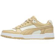 京东百亿补贴：PUMA 彪马 RBD GAME LOW 男女同款复古休闲板鞋 灰色-烤杏仁色-金色 41