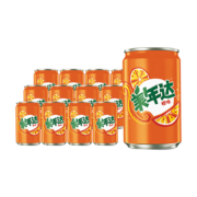 限北京地区、plus会员：百事可乐 美年达 Mirinda  橙味汽水 碳酸饮料 迷你罐200ml*12听