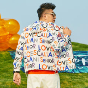 BM字母印花痞帅炸街外套男2021年新款连帽夹克男韩版潮流休闲港风