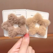 摩亚杰卡 星星发夹 5#奶茶色+咖色 2个