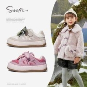Snoffy 斯纳菲 童鞋2022年春秋新款中大童运动透气休闲时尚女孩板鞋
