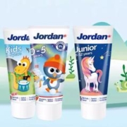 挪威Jordan低氟防蛀婴幼儿童宝宝牙膏*3