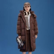 ERAL 艾莱依 鸭绒羽绒服女中长款休闲运动外套女