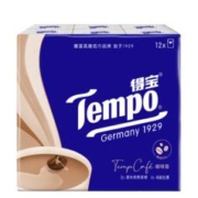 Tempo 得宝 手帕纸巾4层7片24包咖啡香味纸小包便携式