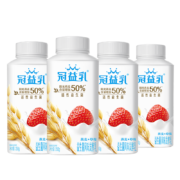 首购：蒙牛 冠益 活性益生菌低温酸奶 燕麦草莓味250g*4瓶*4件 买2赠2