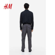 H&M 格雷系男装休闲裤2023新款多口袋工装裤ins风潮流长裤1106189 深灰色 175/88A