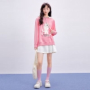 23日10点：LEDIN 乐町 连帽抽绳 甜美风卫衣