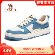 CAMEL 骆驼 男鞋2023春季新品潮撞色时尚休闲滑板鞋男复古百搭厚底运动鞋