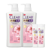 88VIP会员：CLEAR 清扬 去屑清樱花露水润净屑留香洗发水 500gx2+100g