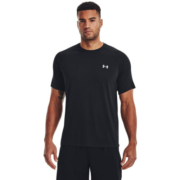 安德玛（UNDERARMOUR）Tech男子干爽反光训练运动短袖T恤1377054 黑色001 S