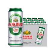 燕京啤酒 10度鲜啤500ml*12听 整箱年货节送礼 500mL 12罐