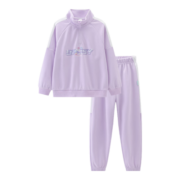 迪士尼（DISNEY）童装女童半开领长袖套装易去污耐磨运动两件套24春DB411TE03紫150149.9元
