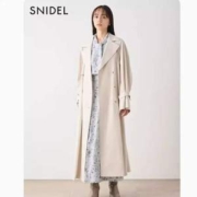 SNIDEL 2023秋冬新品 双排扣收腰系带翻领长款风衣外套 SWFC234080
