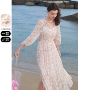 3COLOUR 三彩 女士中长款连衣裙 D381E1012L10