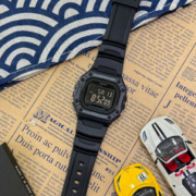 CASIO 卡西欧 手表男女款小方块学生运动黑武士防水表W218海外直邮