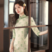戚薇 改良旗袍少女气质高级感连衣裙子 QW23081001