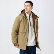 YAYA 鸭鸭羽绒服 男士新款冬季保暖90绒防风户外休闲宽松时尚短款连帽羽绒服男