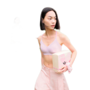 ubras无尺码两穿肩带桃花礼盒 女文胸内裤套装