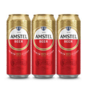 Heineken 喜力 旗下 Amstel红爵啤酒500ml*3听