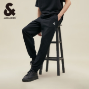 JACK&JONES 杰克琼斯 男士抽绳束脚裤 E40黑色 175/80A/MR