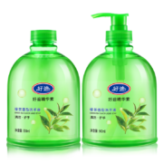 好迪洗手液 深层清洁 有效防护绿茶清香500ml*2瓶+凑单2件