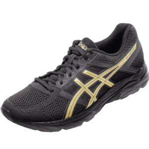 亚瑟士ASICS男鞋缓冲透气跑步鞋运动鞋网面回弹跑鞋GEL-CONTEND 4 黑色/金色 41.5