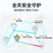 PHILIPS 飞利浦 电话手表长续航儿精准定位智能手表 W2208幻夜黑