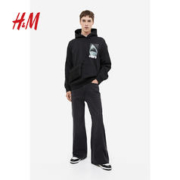 H&M HM男装卫衣冬季新款休闲宽松米奇老鼠印花连帽衫上衣1065654