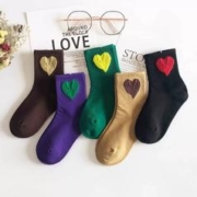 5双装 周六六儿童纯棉中筒袜
