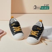 TARANIS 泰兰尼斯 春季款男童幼儿园室内鞋包头防踢女童波点帆布休闲板鞋