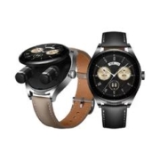 HUAWEI 华为 WATCH Buds 智能手表 47mm 银色精钢表壳 棕色真皮表带（北斗、GPS、血氧）