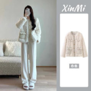 BTTKDL 小香风羊羔毛外套 米白