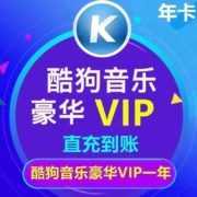 酷狗音乐 豪华VIP会员 12个月年卡 赠音乐包