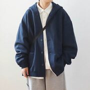 cruel street 玩爆街区 日系简约华夫格连帽卫衣