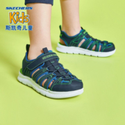 Skechers斯凯奇儿童凉鞋男童包头护脚 清凉透气休闲大童沙滩鞋童鞋400041L