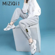 MIZIQI 米子旗 加绒运动卫裤 5876左侧边小腿 灰色 L 108-120斤
