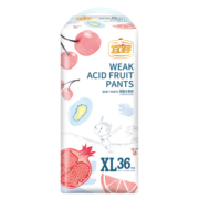 宜婴水果裤柔薄干爽小内裤全包臀式弱酸宝宝尿不湿 拉拉裤XL36片*2包