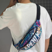 FGHGF 胸包男女斜挎包 蓝树叶