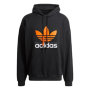 20点开始：adidas 毛圈布运动连帽卫衣 三叶草H09354 黑色 L