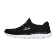 SKECHERS 斯凯奇 休闲鞋轻便女鞋经典一脚穿运动鞋12980-BKW