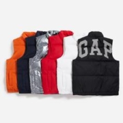 Gap 盖璞 男女装LOGO冬季运动羽绒服背心884509情侣装亮面外套