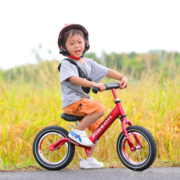 飞鸽儿童平衡车自行车滑步车男女滑行车两轮童车学步单车辐条轮酒红色