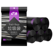 e洁 自动收口垃圾袋家用加厚抽绳手提式酒店厨房清洁袋 加厚 45cm*50cm 2包 共120只